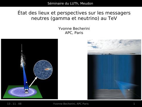 (gamma et neutrino) au TeV - LUTH