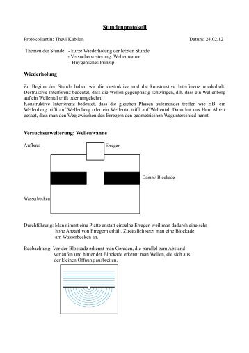 Stundenprotokoll 2 - Lutherschule