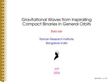 Gravitational Waves from Inspiralling Compact Binaries in ... - LUTH