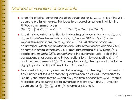 Gravitational Waves from Inspiralling Compact Binaries in ... - LUTH