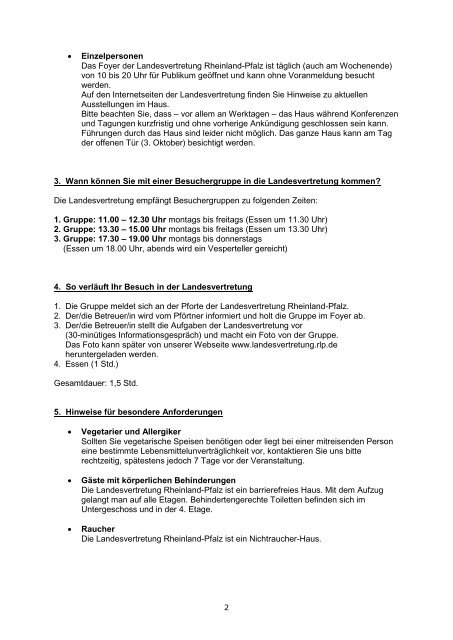 Merkblatt - Vertretung des Landes Rheinland-Pfalz