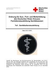 1. Ausbildungsordnung Sanitätsdiens - Landesverband Saarland