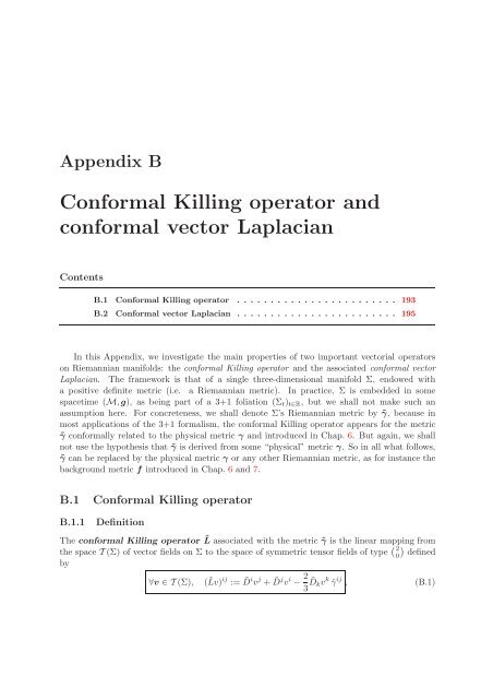 3+1 formalism and bases of numerical relativity - LUTh ...