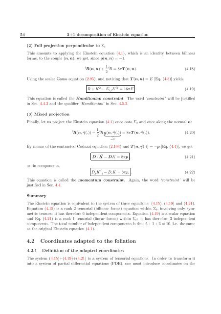 3+1 formalism and bases of numerical relativity - LUTh ...
