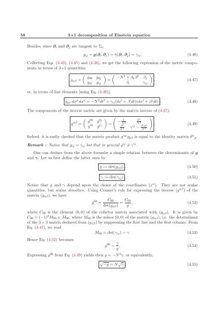 3+1 formalism and bases of numerical relativity - LUTh ...