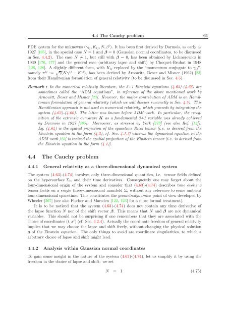 3+1 formalism and bases of numerical relativity - LUTh ...