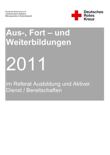 Bildungsprogramm 2011 - Landesverband Saarland - DRK