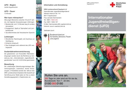 herunterladen: Flyer IJFD - Landesverband Saarland - DRK