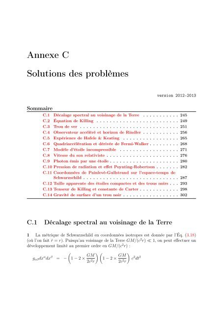 Relativité Générale - LUTh - Observatoire de Paris