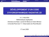 développement d'un code d'hydrodynamique radiative 2d - LUTh ...