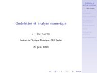 Ondelettes et analyse numérique - LUTH