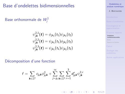 Ondelettes et analyse numérique - LUTH