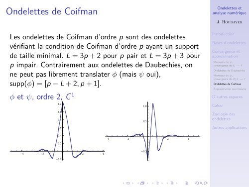 Ondelettes et analyse numérique - LUTH