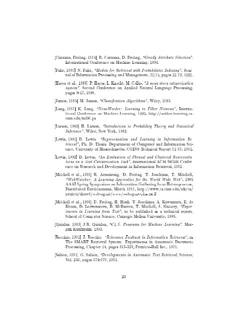 A Probabilistic Analysis of the Rocchio Algorithm Bith TFIDF for Text ...