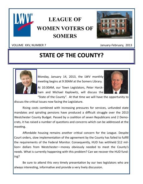 January 2013 - League of Women Voters of New York State