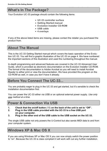 Quick Start Guide - M-Audio