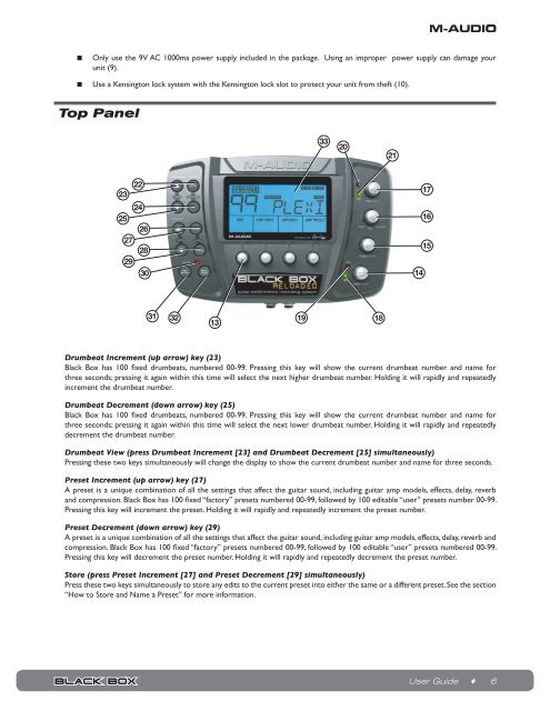 Black Box Reloaded User Guide - M-Audio