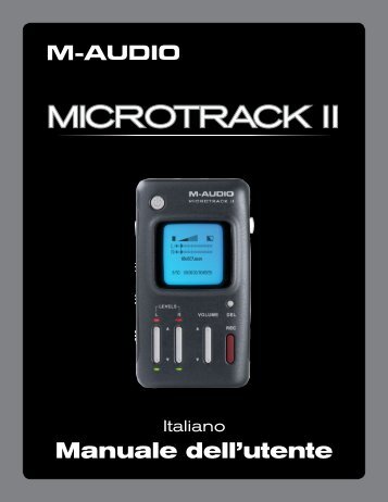 Manuale dell'utente | MicroTrack II - M-Audio