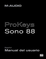 ProKeys Sono 88 | Manual del usuario - M-Audio