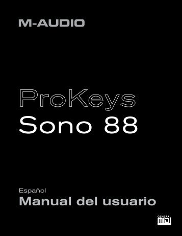 ProKeys Sono 88 | Manual del usuario - M-Audio