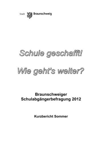 Schulabgängerbefragung 2012 - Braunschweig