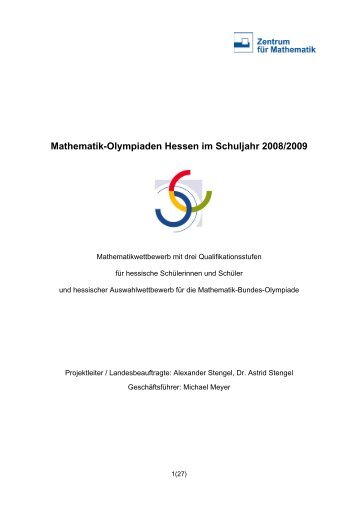 Mathematik-Olympiaden Hessen im Schuljahr ... - Schule - Hessen