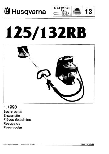 IPL, 125, 132 RB, 1993-04, Brush Cutter - Husqvarna