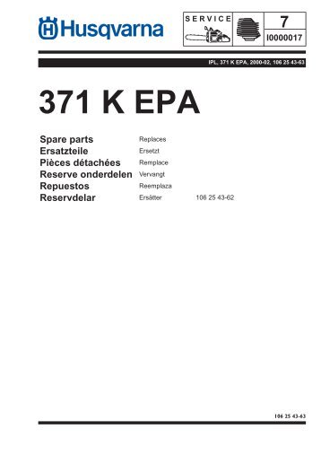 IPL, 371 K, 371 K EPA, 2000-02, Power Cutter - Husqvarna