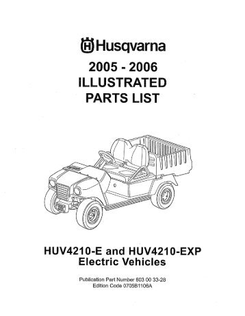 IPL, HUV 4210 E/ HUV 4210 EXP, 2006-11, Utility ... - Husqvarna