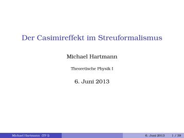 Der Casimireffekt im Streuformalismus - M19s28.dyndns.org