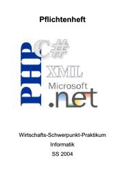 Projekt phpDataSet: Pflichtenheft (.pdf)