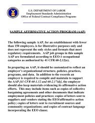 SAMPLE AFFIRMATIVE ACTION PROGRAM (AAP) The following ...