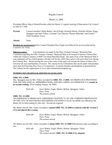 CouncilMeeting08-03-13 reg.pdf - Macedonia, Ohio