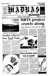 Archive of Vol. III No. 13, October 16-31, 1993 - Madras Musings