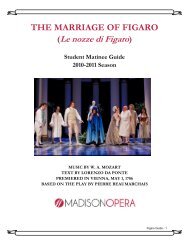 THE MARRIAGE OF FIGARO - Madison Opera