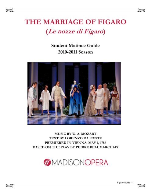 The Marriage Of Figaro Madison Opera