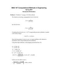 MAE 107 Computational Methods in Engineering
