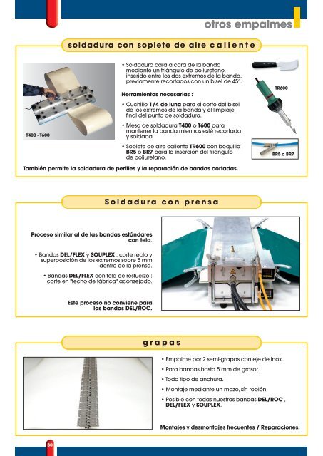 Herramientas para soldadura de bandas - MAFDEL