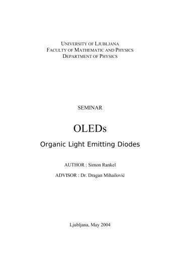 Organic Light Emitting Diodes