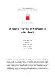 Izboljšanje ločljivosti pri fluorescenčni mikroskopiji