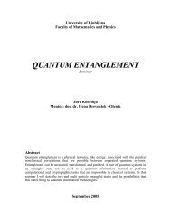 quantum entanglement - Univerza v Ljubljani