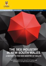 The Sex InduSTry In new SouTh waleS - Faculty of Medicine ...