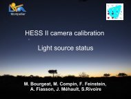 HESS II camera calibration Light source status - MAGIC