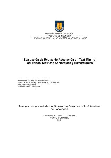 Evaluación de Reglas de Asociación en Text Mining Utilizando ...