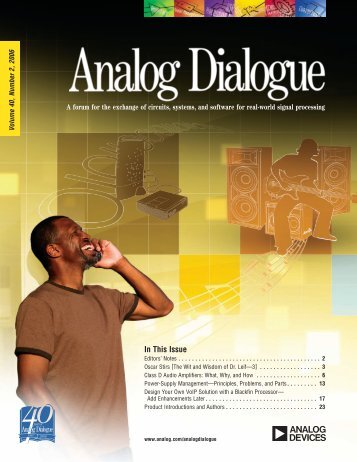 Analog Dialogue Volume 40, Number2, 2006