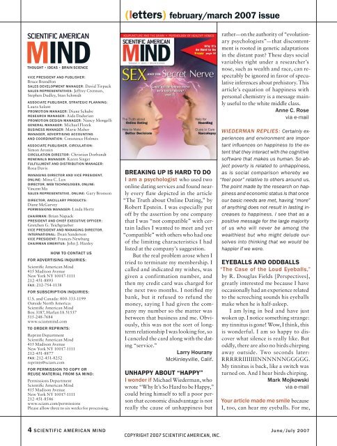 Scientific American Mind-June/July 2007
