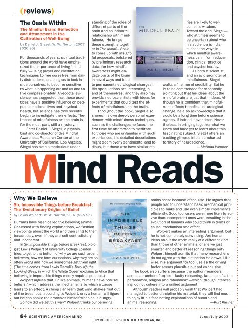 Scientific American Mind-June/July 2007