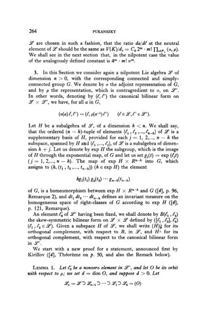 On the Characters and the Plancherel Formula of Nilpotent Groups ...