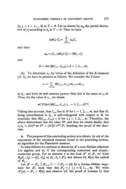 On the Characters and the Plancherel Formula of Nilpotent Groups ...