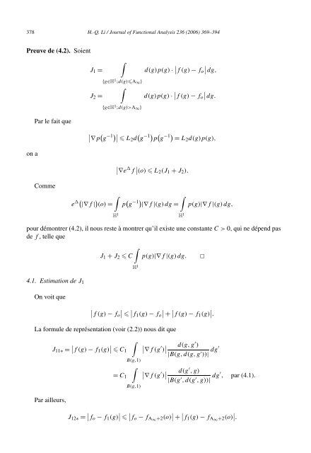 Estimation optimale du gradient du semi-groupe de la chaleur sur le ...